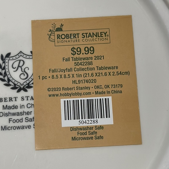 🌸NEW Two pc Plates Fall Decorations Hand Painted NWT. - Picture 8 of 10